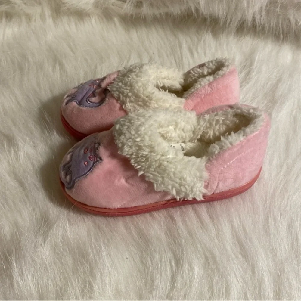 Wonder‎ Nation Girls Slippers Size 7-8 New With Tags Pink Slip On-Off